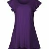 Lily | Purple Flutter-Sleeve Tunic - Plus