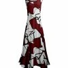 Lily | Red & White Abstract Sleeveless Handkerchief Maxi Dress - Women & Plus