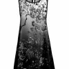 Lily | Silver & Black Sleeveless Swing Tunic - Women