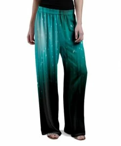 Lily | Teal & Black Ombré Palazzo Pants - Women
