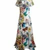 Lily | White & Blue Floral Handkerchief Maxi Dress - Women & Plus