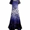 Lily | Purple & White Floral Handkerchief Maxi Dress - Women & Plus
