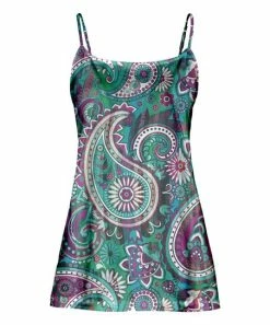 Lily | Turquoise & Purple Paisley Camisole - Women