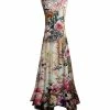 Lily | Cream & Pink Floral Sleeveless Handkerchief Maxi Dress - Women & Plus