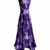 Lily | Purple & Lavender Floral Sleeveless Handkerchief Maxi Dress - Women & Plus