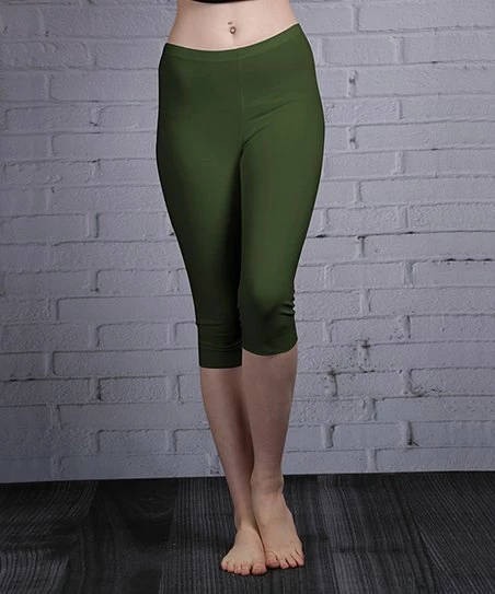Lily | Green Capri Leggings - Women & Plus 1 Lily | Green Capri Leggings - Women & Plus
