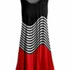 Lily | Red & Black Stripe Pleated Sleeveless Tunic - Women & Plus