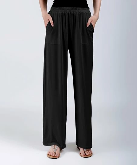 Lily | Black Pocket Palazzo Pants - Women & Plus 1 Lily | Black Pocket Palazzo Pants - Women & Plus