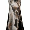 Lily | Brown & Black Abstract Sleeveless Tunic - Plus