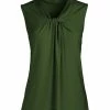 Lily | Green Sleeveless Twist-Neck Tunic - Women & Plus