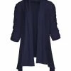 Lily | Navy Sidetail Open Cardigan - Women