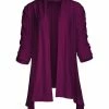 Lily | Plum Sidetail Open Cardigan - Women