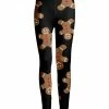 Lily | Black & Brown Gingerbread Leggings - Women & Plus