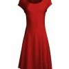Lily | Red Cap-Sleeve Dress - Women & Plus