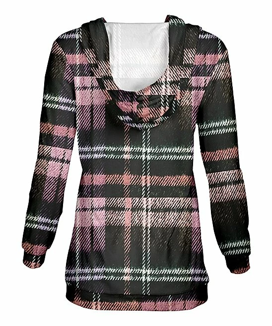 Lily | Mauve & Black Pullover Hoodie - Women & Plus 2 Lily | Mauve & Black Pullover Hoodie - Women & Plus - Image 2