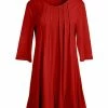 Lily | Red Pleated Tunic - Women & Plus