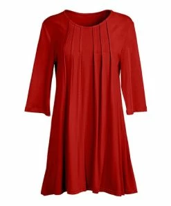 Lily | Red Pleated Tunic - Women & Plus