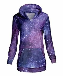 Lily | Blue & Purple Stars Hoodie - Women & Plus