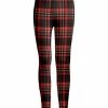 Lily | Black & Red Plaid Leggings - Women