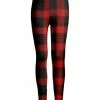 Lily | Red & Black Buffalo Check Leggings - Women & Plus