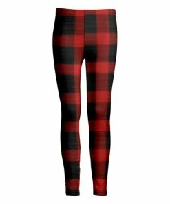 Lily | Red & Black Buffalo Check Leggings - Women & Plus