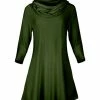Lily | Green Cowl Neck Tunic - Plus