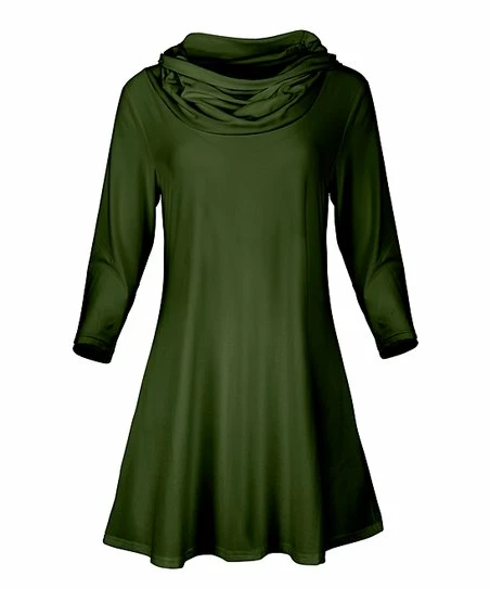 Lily | Green Cowl Neck Tunic - Plus 1 Lily | Green Cowl Neck Tunic - Plus