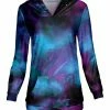 Lily | Purple & Blue Abstract Hoodie - Plus