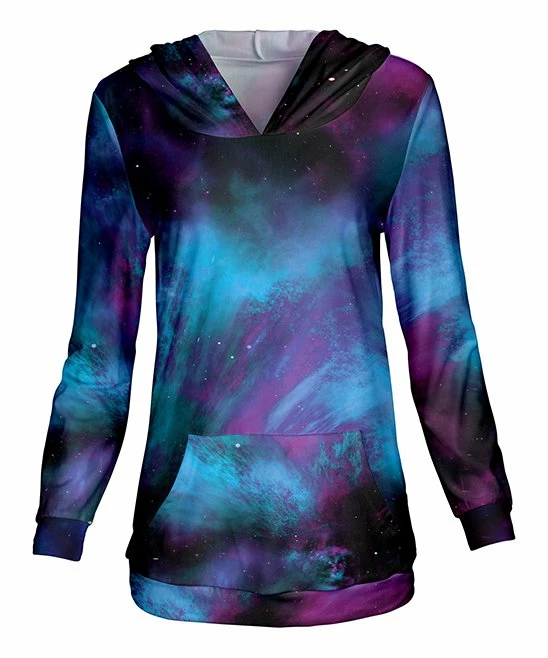 Lily | Purple & Blue Abstract Hoodie - Plus 1 Lily | Purple & Blue Abstract Hoodie - Plus