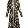 Lily | Beige & Black Geometric Duster - Plus