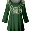 Lily | Green & Beige Floral Scoop Neck Tunic - Women & Plus