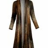 Lily | Brown & Beige Abstract Duster - Women
