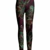 Lily | Plum & Turquoise Paisley Leggings - Plus