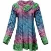Lily | Green & Purple Knit-Print Tunic - Women & Plus