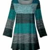 Lily | Teal & Blue Color Block Scoop Neck Tunic - Women