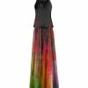 Lily | Black Multicolor Paint Splatter Sleeveless Blouson Maxi Dress - Women