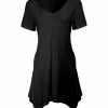 Lily | Black Handkerchief Tunic - Women