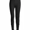 Lily | Black Side-Button Leggings - Plus