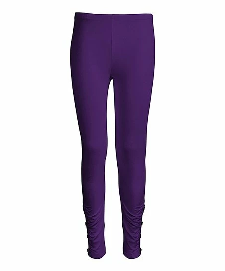 Lily | Plum Side-Button Leggings - Plus 1 Lily | Plum Side-Button Leggings - Plus