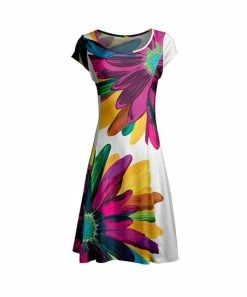 Lily | White & Hot Pink Floral Cap-Sleeve Dress - Women & Plus