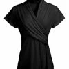 Lily | Black Wrap Tunic - Plus