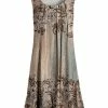 Lily | Brown & Beige Floral Pleated Sleeveless Tunic - Women & Plus