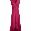 Lily | Fuchsia Surplice Dress - Women