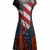 Lily | Red Distressed Stars & Stripes Cap-Sleeve Dress - Women & Plus