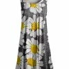 Lily | Gray & Yellow Daisies Pleated Sleeveless Tunic - Women