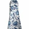 Lily | White & Navy Floral Sleeveless Yoke Dress - Women & Plus