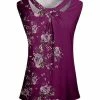Lily | Plum & Lavender Sleeveless Cutout Tunic - Women