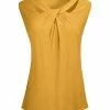 Lily | Yellow Sleeveless Cutout Tunic - Women