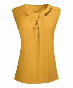 Lily | Yellow Sleeveless Cutout Tunic - Women