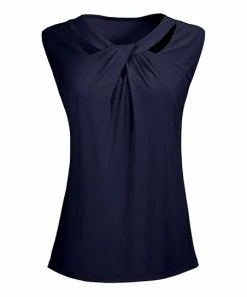 Lily | Navy Sleeveless Cutout Tunic - Women & Plus